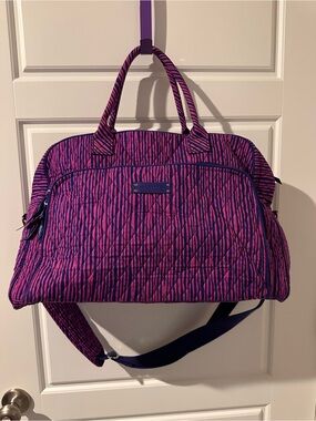 Vera Bradley Pink and Purple Quilted Travel Tote